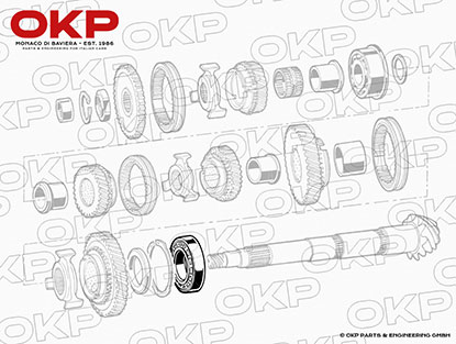 Differential Lager Kegelrad hinten Alfetta + 75