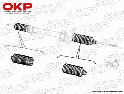 Lenkmanschette Alfetta / GTV/6 / 75 (ohne Servolenkung)