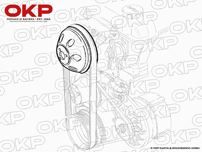Riemenscheibe Servopumpe Spider IE Bj. 90 - 93