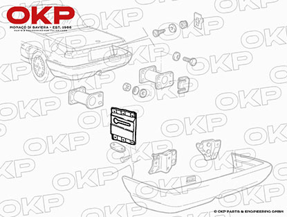 Halter für Stoßstange hinten rechts aussen Spider 90 - 93