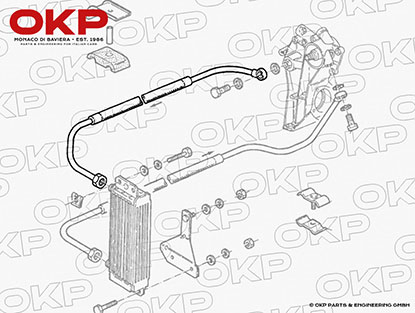 Leitung für Ölkühler 164 Turbo Bj. 87 - 92