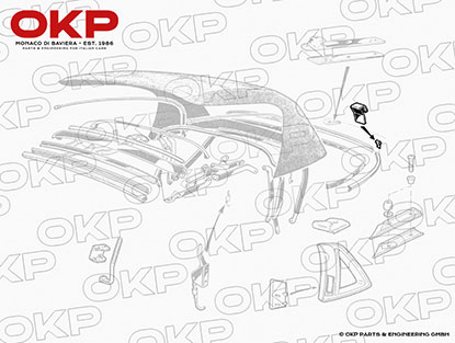 Befestigungsklammer Verdeckchromleiste Spider 70 - 93