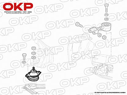 Motoraufhängung vorne rechts 164 3,0 V6 + V6 Turbo