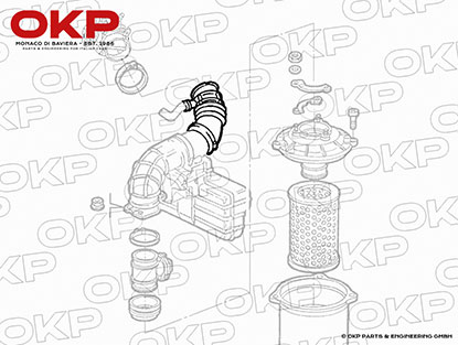 Luftmassenschlauch oben Spider / GTV 1,8 - 2,0 TS