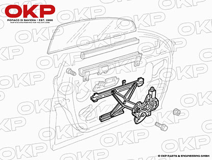 Fensterheber kpl. mit Motor Alfa 166 vorne links