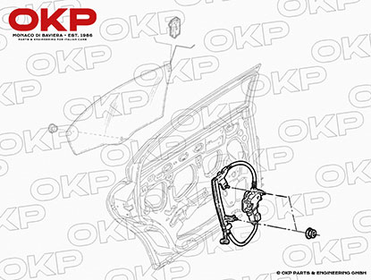 Fensterheber kpl. mit Motor Alfa 166 hinten links