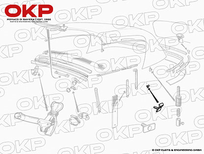 Satz (2) Halteklammern Edelstahl Verdeck Spider 70 - 93