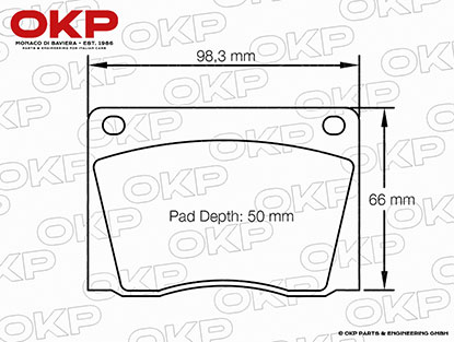 Brake pads front Pagid Racing RS29 101 / 106 / Dino