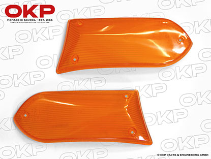 Satz Blinkergläser orange Fiat Dino Spider links + rechts