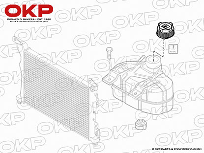 Cap for overflow container AR Mito / Giulietta / Abarth 500