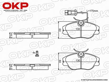 Front brake pads Alfa 145 / 146 / 155 / Spider / GTV 