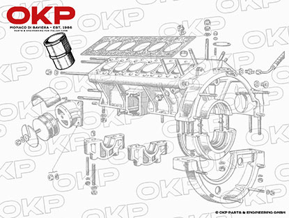 Zylinder Laufbuchse Ferrari 365 2+2 / GTB4 / GTC