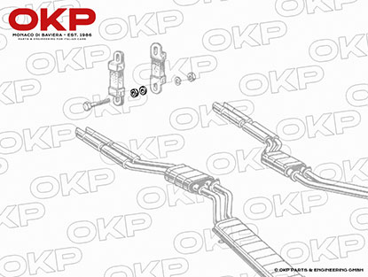 Distanzscheibe für Auspuffhalter Ferrari usw. 4mm Dicke