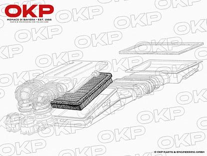 Luftfiltereinsatz Ferrari Testarossa TR 85 - 90