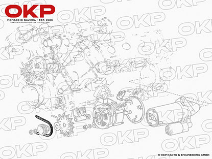 Keilriemen Lichtmaschine Ferrari 288 GTO