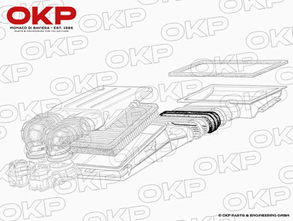 Gummimanschette für Luftilterkasten Ferrari Testarossa