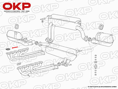 Auspuff Krümmerdichtung Ferrari Testarossa