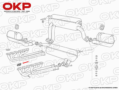 Auspuff Krümmerdichtung Ferrari Testarossa