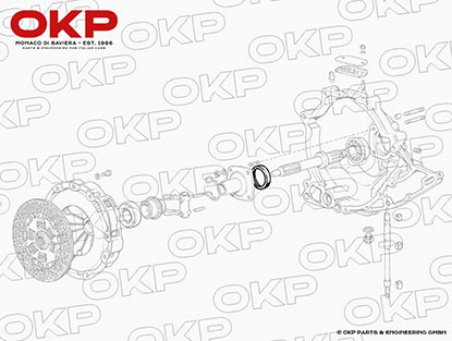 Simmerring Ferrari Kupplungswelle / Stirndeckel vo.