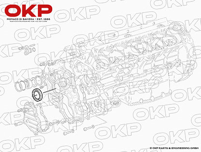 Simmerring Ferrari Kupplungswelle / Stirndeckel vo.