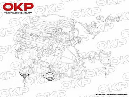 Engine mount left / right Ferrari 