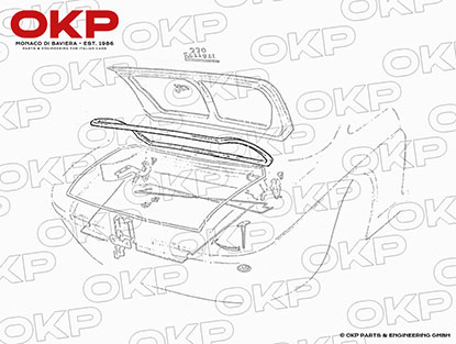 Kofferdeckeldichtung Ferrari 330 GTC / 365 GTC