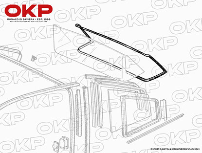 Heckscheibendichtung Ferrari 208 / 308 / 328