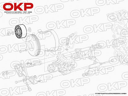 Umlenkrolle Poly-V Riemen Ferrari 355 / 360 / 430 / 550 