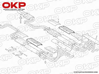 Hitzeschutzblech für Auspuff ANSA lang 430 x 220mm