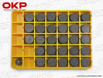 Set valve shims 168 pcs. (3,25 - 4,60mm) Ferrari 29mm