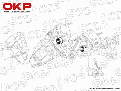 Tensioner bearing for timing belt Ferrari 308 / 328 / 512