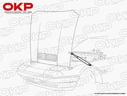 Dämpfer Motorhaube Ferrari 365 GTC4 + 400 / 412