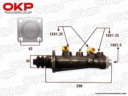 Brake master cylinder 25,40mm / 1