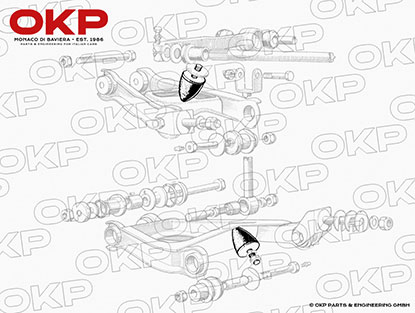 Anschlaggummi für Vorderachse Ferrari 330 / 275