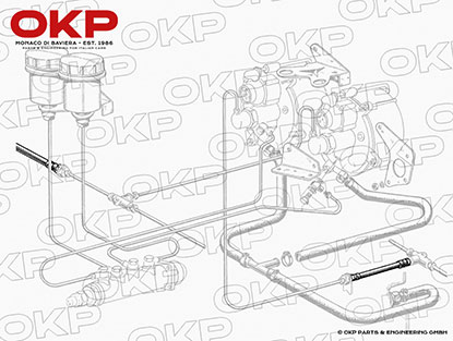 Bremsschlauch F 250 vo. / 275 +330 GT vorne + hinten