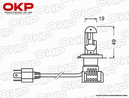 Set Osram Night breaker 12V LED H4 - LED