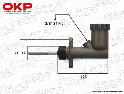 Clutch master cylinder Lamborghini Miura / 400 / 350