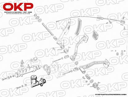 Clutch master cylinder Lamborghini Miura / 400 / 350