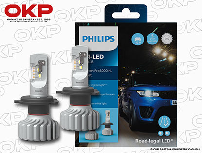 Set Philips Pro6000 12V LED Pro H4 - LED Boost