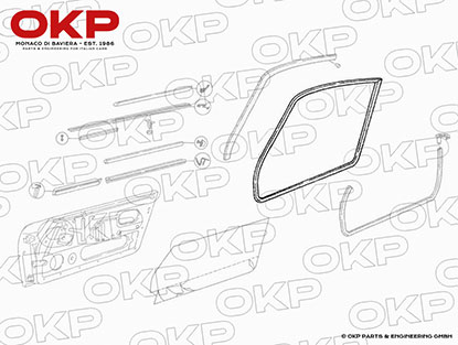 Satz Türdichtungen Porsche 911  F - Modell bis 964