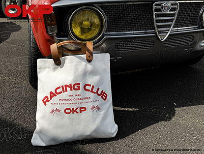 Shopper bag OKP Racing Club off white / red