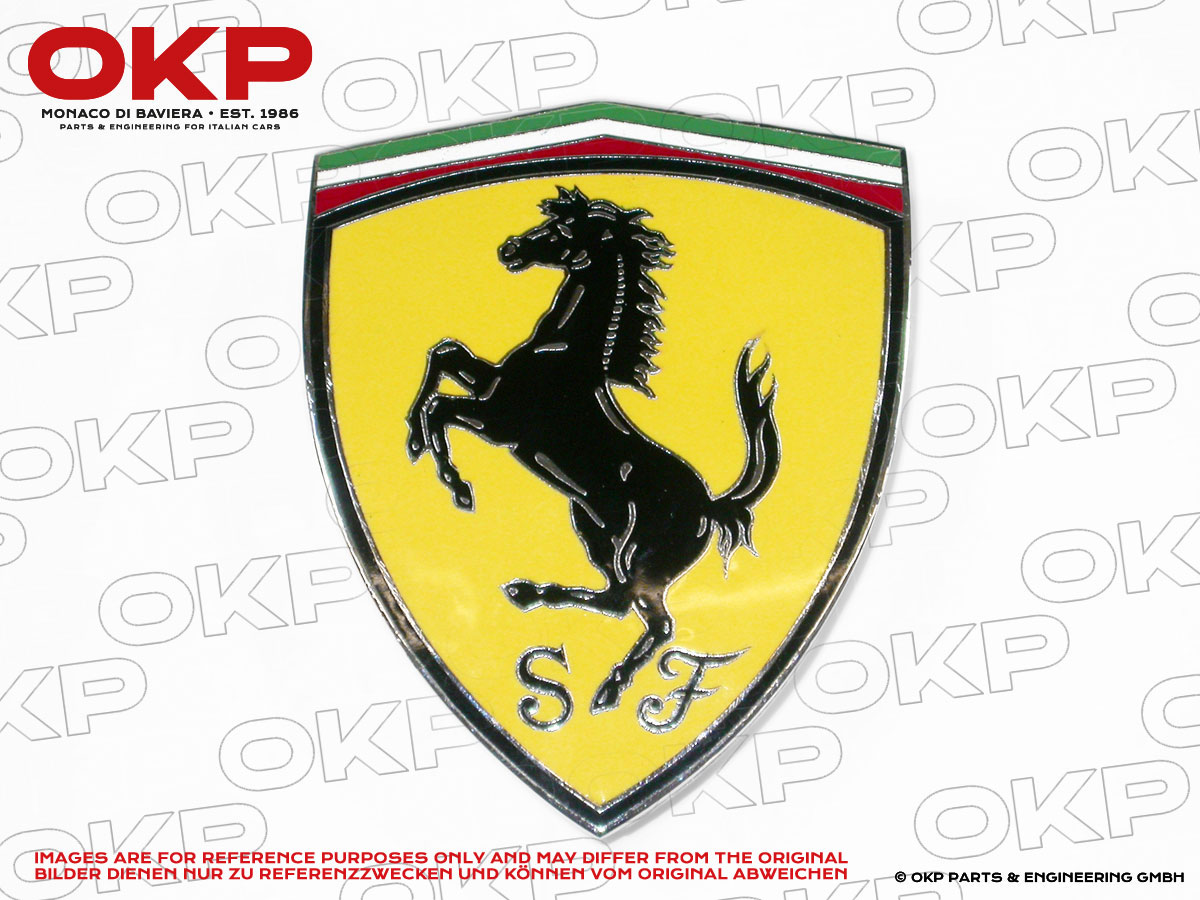 gelber Ferrari Aufkleber mit Scuderia Initialen