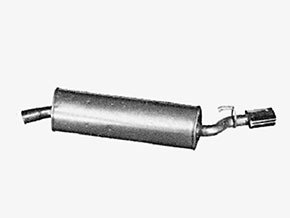 Schalldämpfer hinten 155 1,7 - 2,0 TS + 2,5 V6