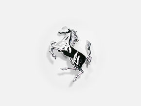 Emblem Ferrari Pferd chrom (klein) 45mm