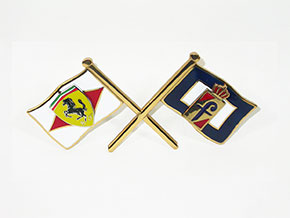 Emblem Fahnen Ferrari / Pininfarina groß (emailliert)