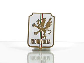 Emblem Iso Rivolta emailliert (mit weißem Hintergrund)