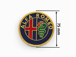 Aufnäher (Aufbügler) Alfa Romeo (75mm)
