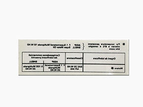 Aufkleber Schmiermittelvorschrift Frontscheibe 2000/2600