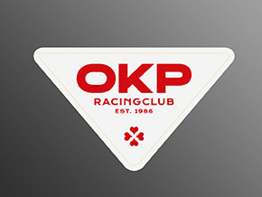 Aufkleber OKP RACING CLUB 200 x 105mm WEISS