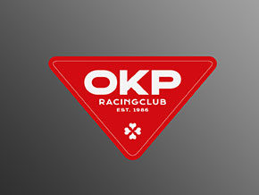 Aufkleber OKP RACING CLUB 160 x 95mm ROT